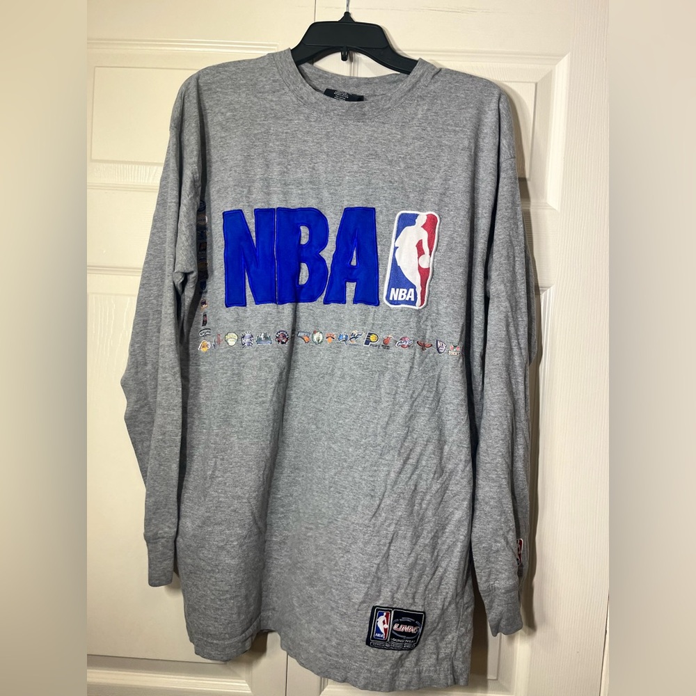 NBA Men’s Gray Long‎ Sleeve Tee